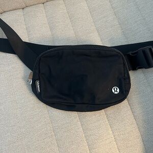 Black Lulu Lemon Belt Bag